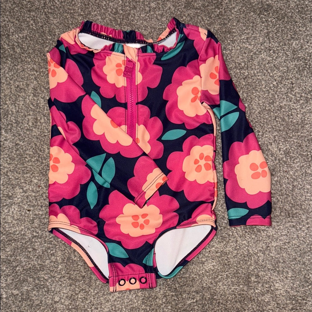 Carter’s Floral Long Sleeve Kids Swimwear
